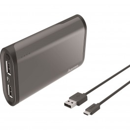 Acumulator extern Hama Fuel Up, 6000 mAh, Fast Charging, 2.1 A x 2, Lithium Ion, Negru
